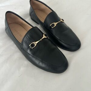 SOLD Coach women’s  Black Leather Loafers